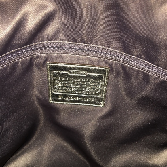 SOLD! COACH  Outline Signature Metallic GLAM Tote - Picture 6 of 8